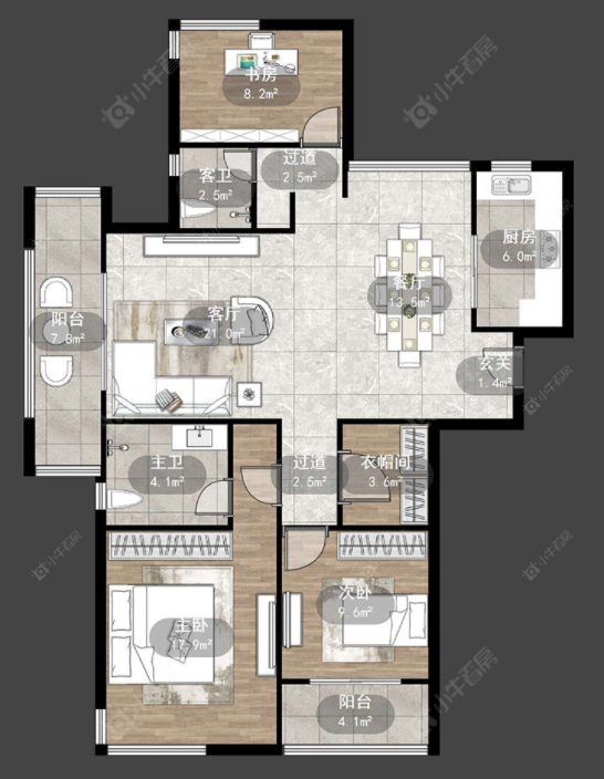 常州御城在租房源室内图_小牛看房