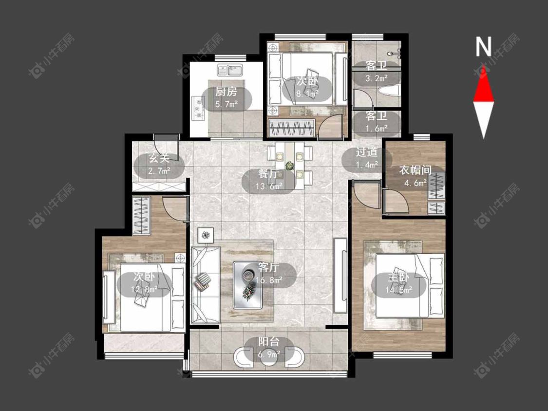 常州新城都荟在售二手房源户型图_小牛看房