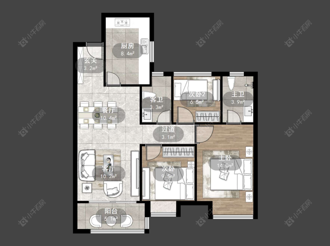 星河时代房源户型图 常州星河时代在售二手房源户型图_小牛看房