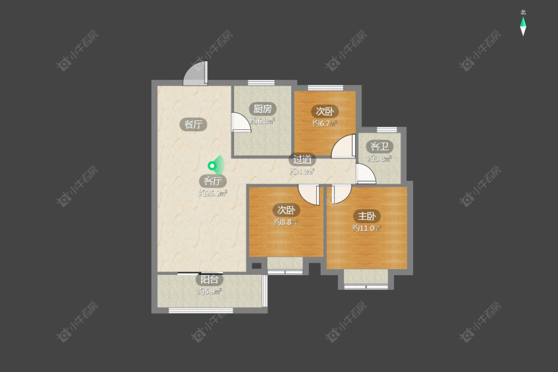 常州华润国际五期在售二手房源户型图_小牛看房