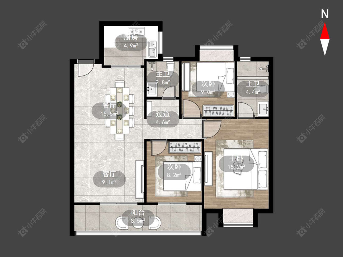 常州璞悦缦宸在售二手房源户型图_小牛看房