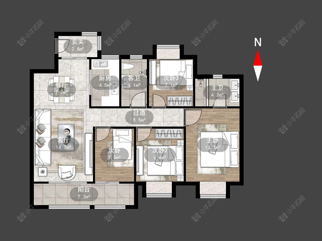 常州光明当代拾光里在售二手房源户型图_小牛看房