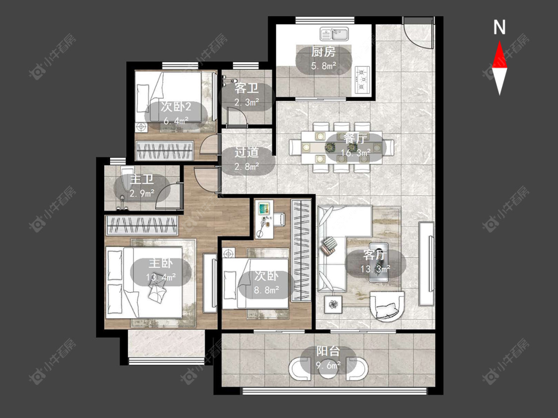 常州旭辉都会江来在售二手房源户型图_小牛看房