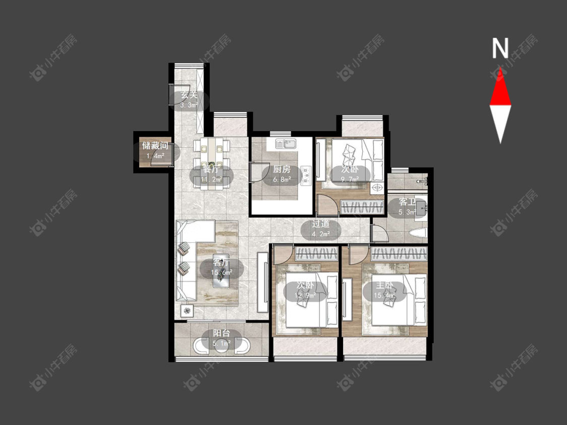 常州龙洲伊都在售二手房源户型图_小牛看房