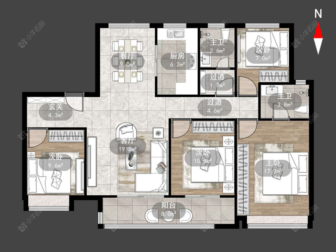 常州雅居乐路劲棠颂在售二手房源户型图_小牛看房