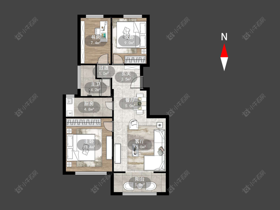 常州绿地世纪城一期在售二手房源户型图_小牛看房