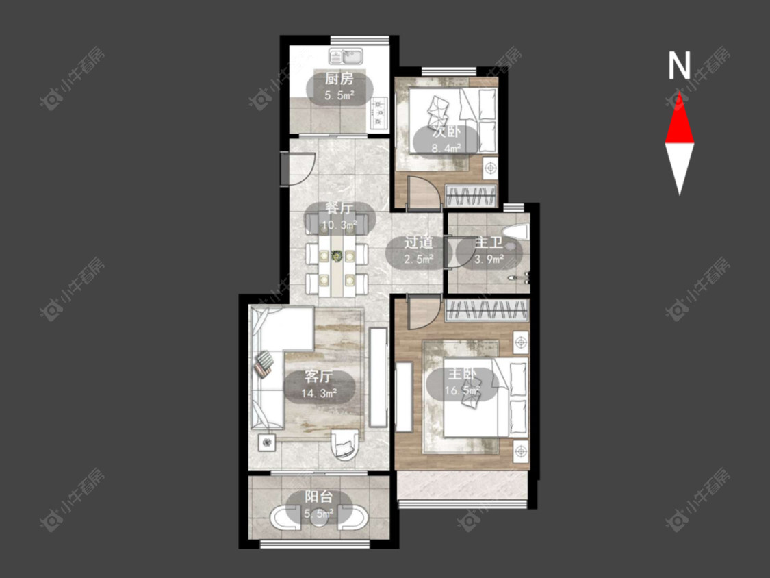 常州空港三村在售二手房源户型图_小牛看房