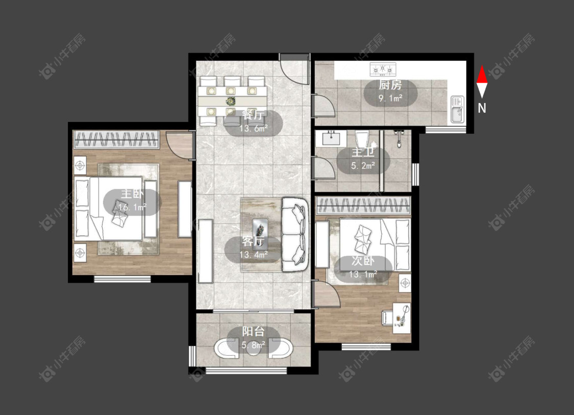 元丰宜家房源户型图 常州元丰宜家在售二手房源户型图_小牛看房