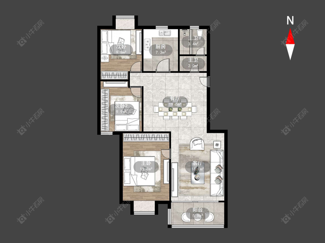 常州怀德苑在售二手房源户型图_小牛看房