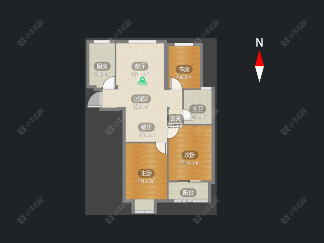 常州聚怡花园北区在售二手房源户型图_小牛看房