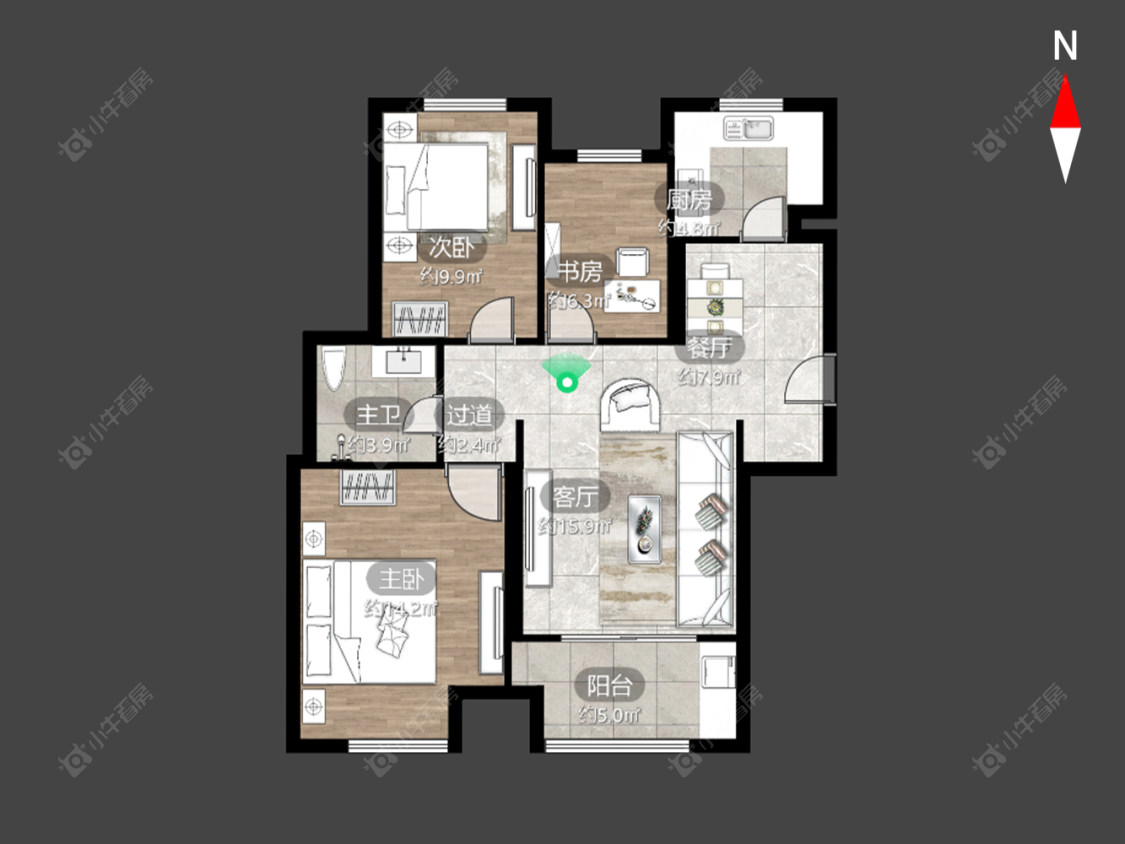常州香溢紫郡一期在售二手房源户型图_小牛看房