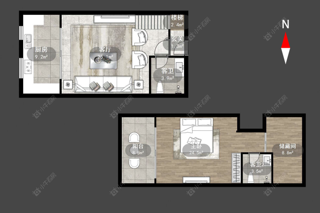 常州吾悦广场金苹果公寓在售二手房源户型图_小牛看房