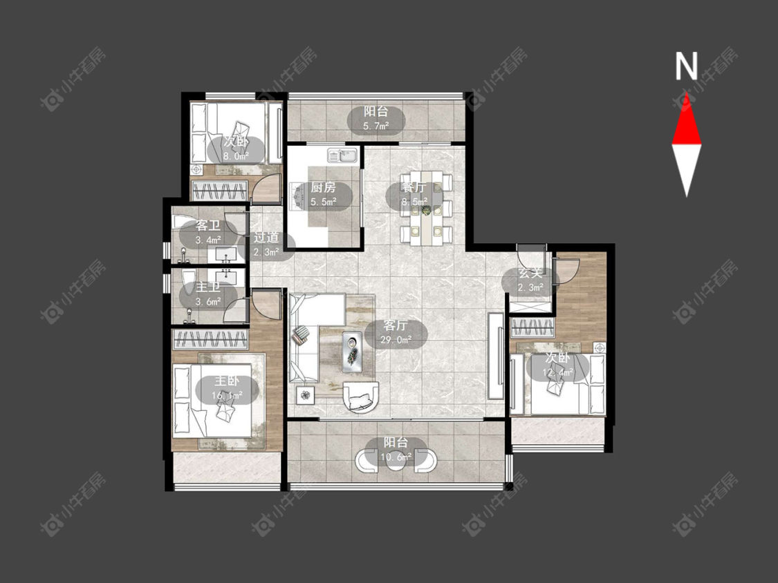 常州阳光城禹洲宸悦在售二手房源户型图_小牛看房