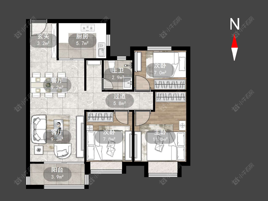常州衡麓世家在售二手房源户型图_小牛看房