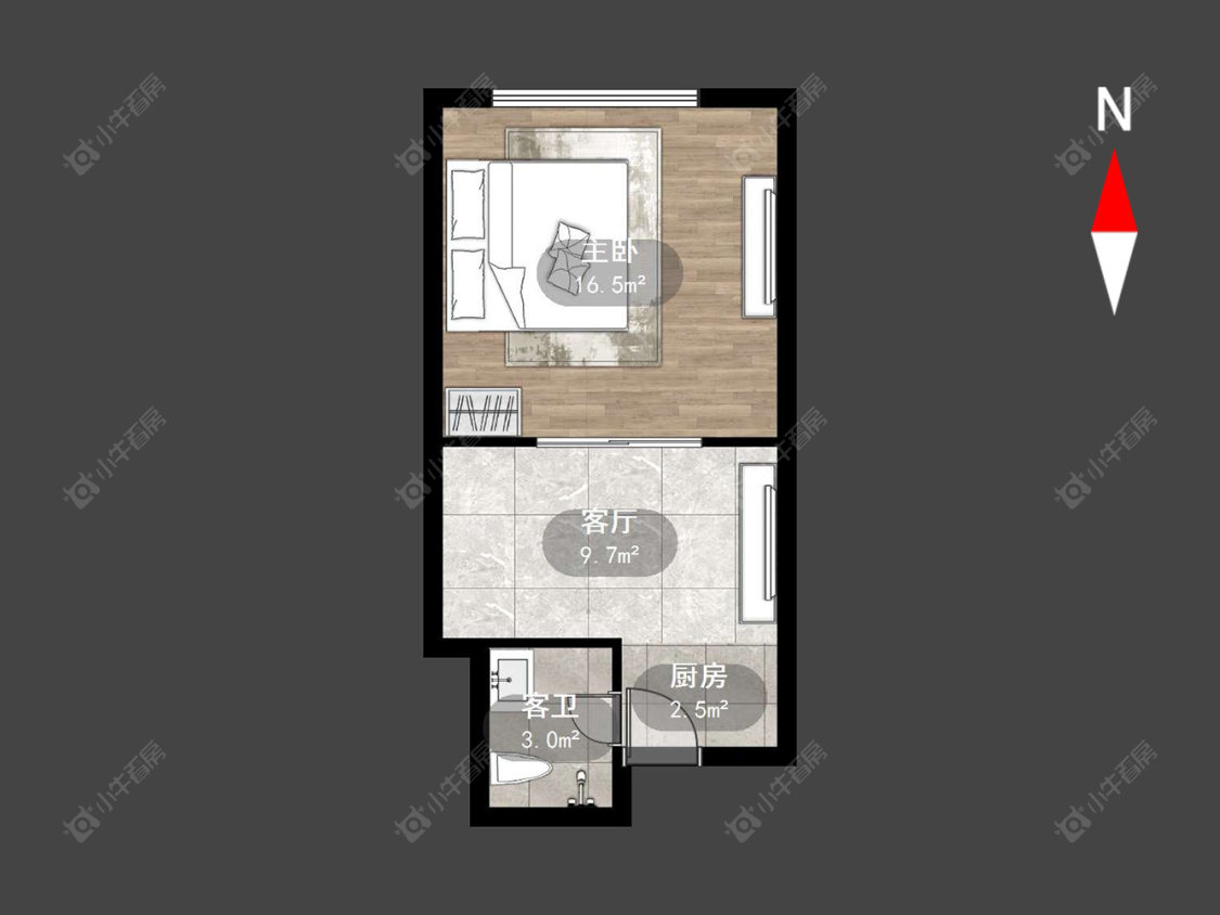 常州亚泰财富中心在售二手房源户型图_小牛看房