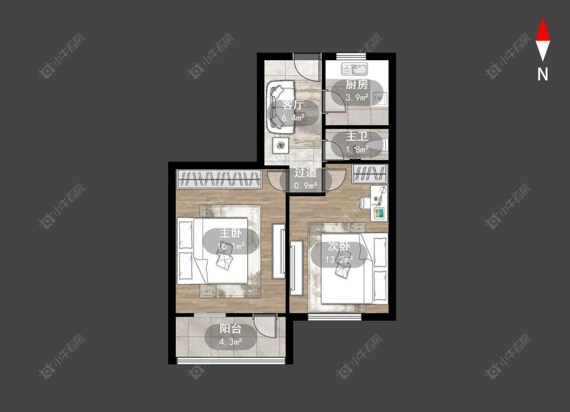 常州桃园新村在售二手房源户型图_小牛看房