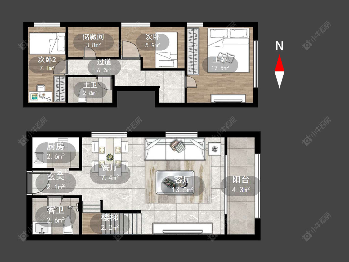 常州银河湾第一城一期在售二手房源户型图_小牛看房