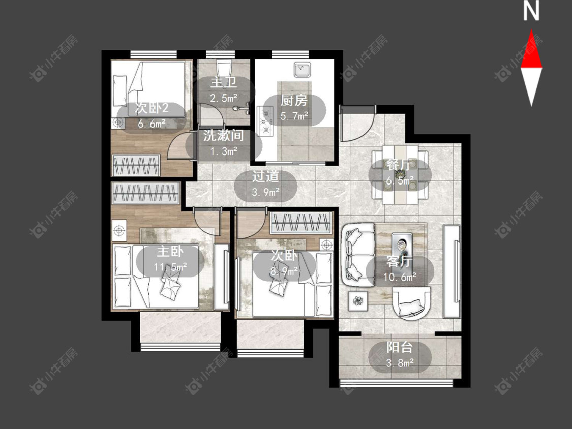 华润万象府房源户型图 常州华润万象府在售二手房源户型图_小牛看房