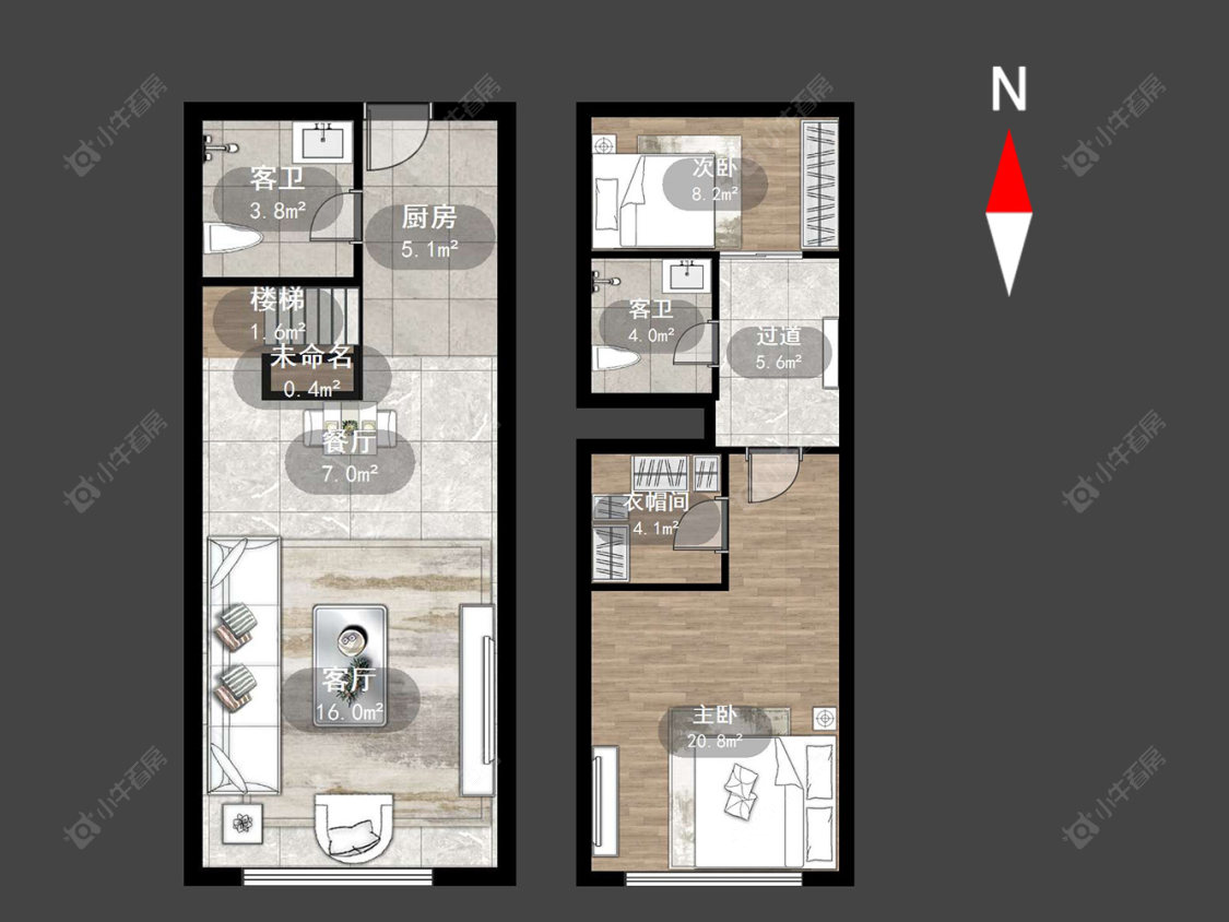 常州亚泰财富中心在售二手房源户型图_小牛看房