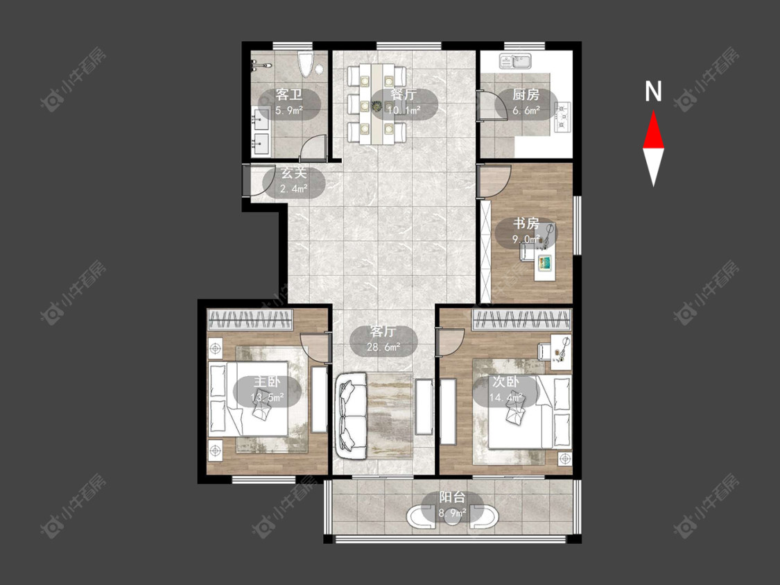 常州北新巷在售二手房源户型图_小牛看房