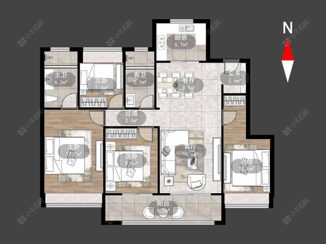 常州新城华宇悦隽公馆在售二手房源户型图_小牛看房
