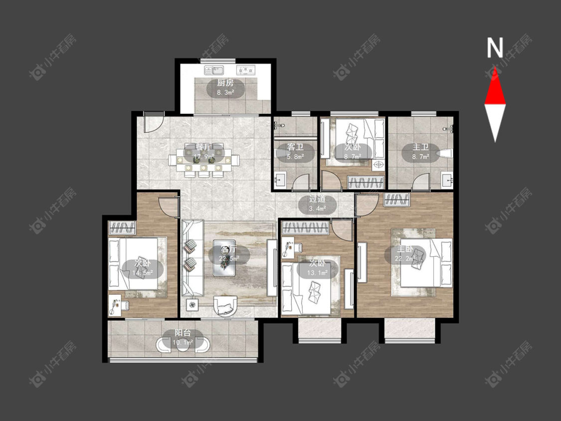 常州新城桃李郡在售二手房源户型图_小牛看房