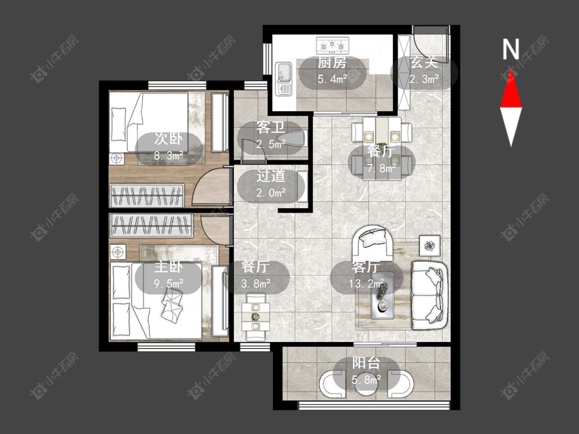 常州山水雅居在售二手房源户型图_小牛看房