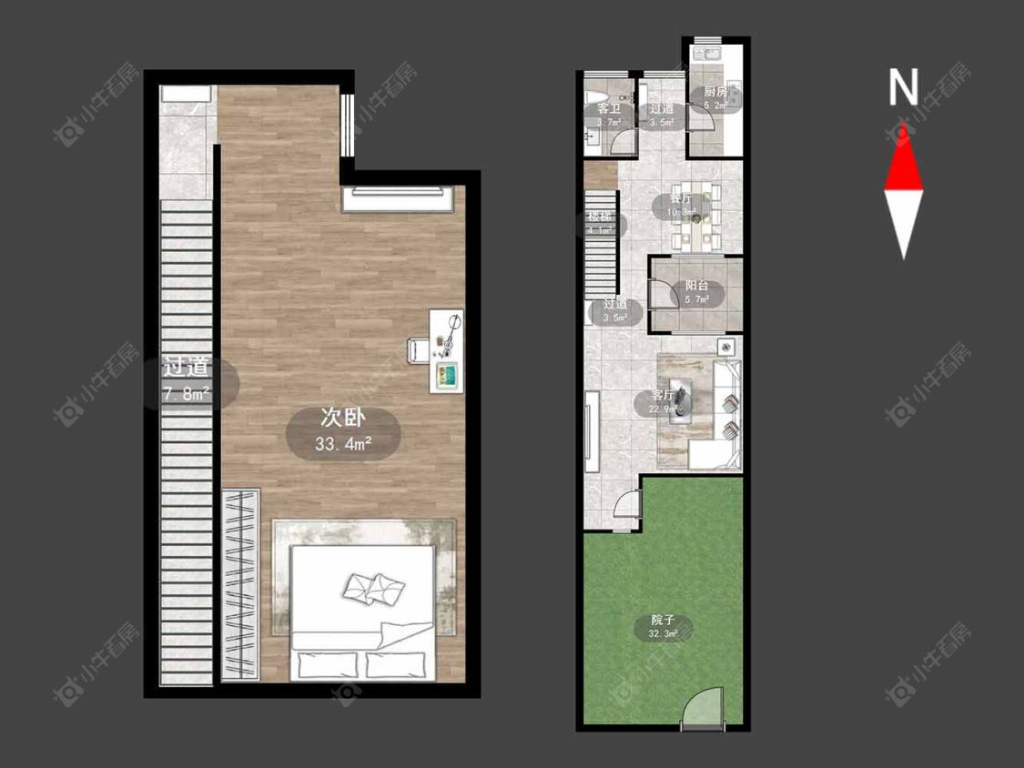 常州溪湖小镇在售二手房源户型图_小牛看房