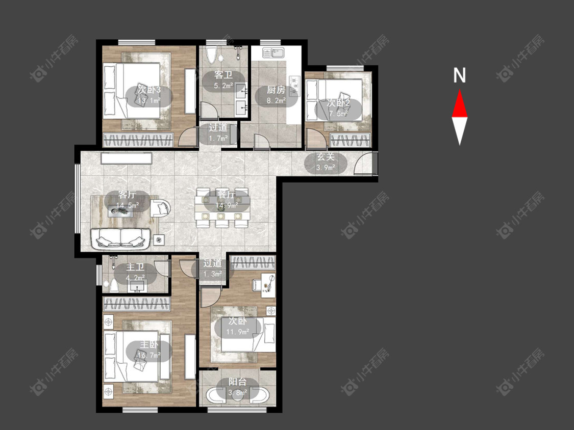 常州翡翠锦园在售二手房源户型图_小牛看房