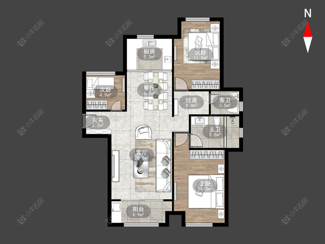 新城香溢澜桥一期房源户型图 常州新城香溢澜桥一期在售二手房源户型图_小牛看房