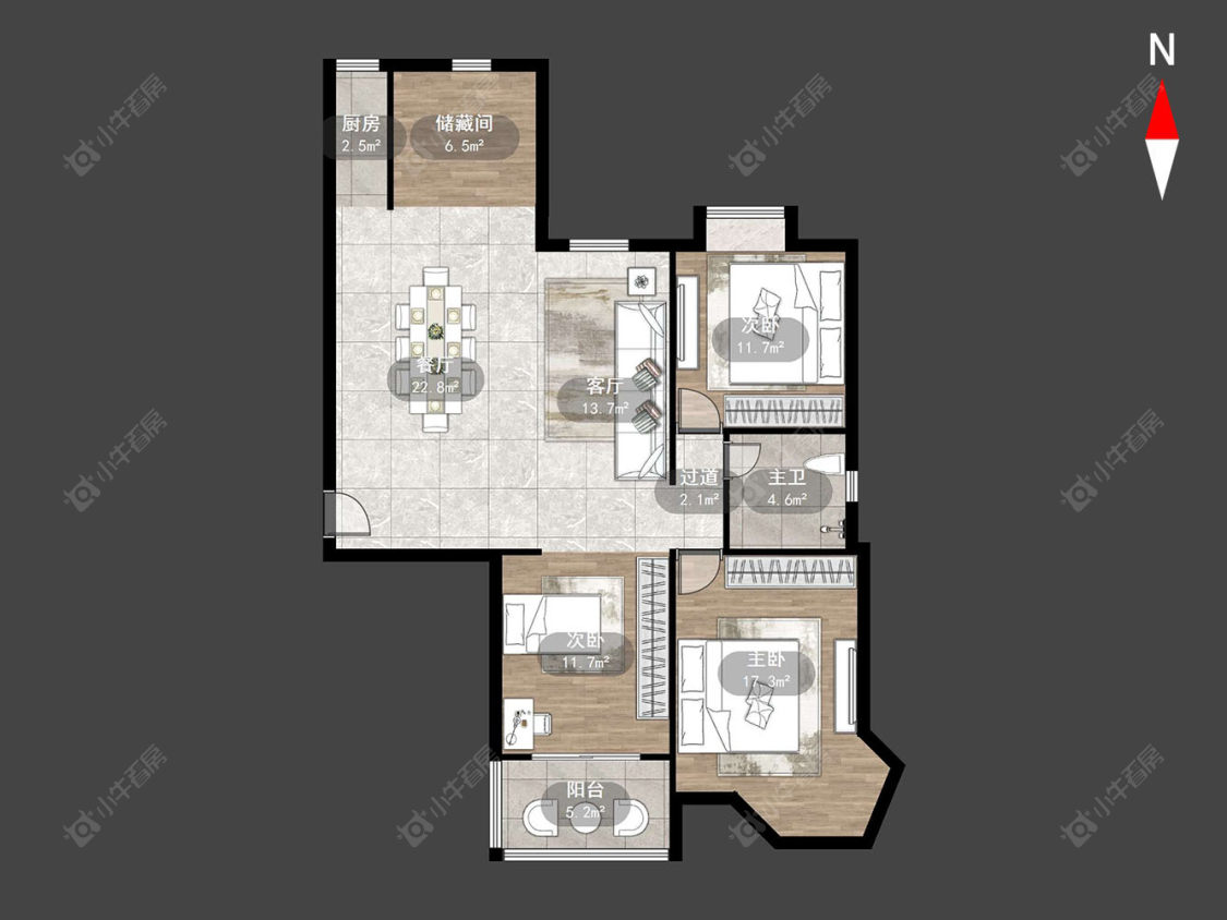 青枫公馆房源户型图 常州青枫公馆在售二手房源户型图_小牛看房