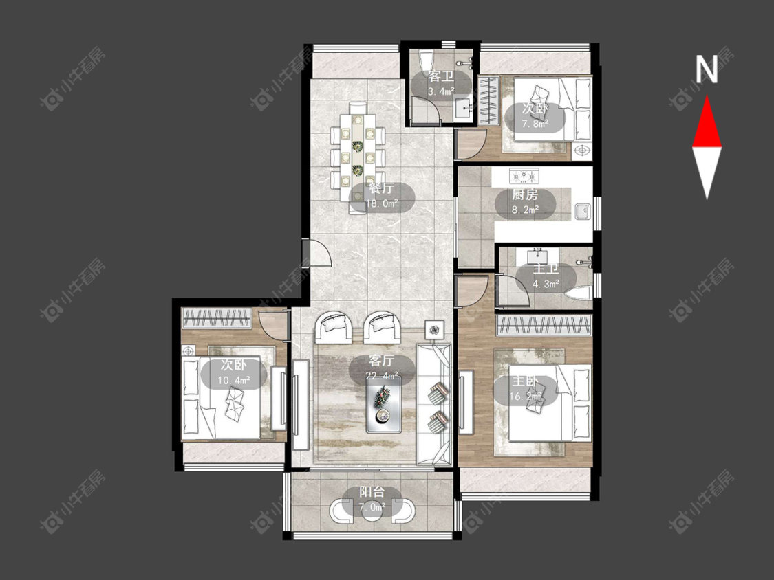 常州碧桂园浅水湾在售二手房源户型图_小牛看房