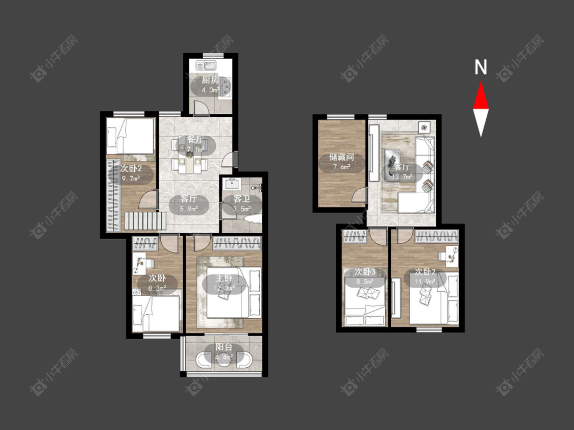 常州坛园在售二手房源户型图_小牛看房