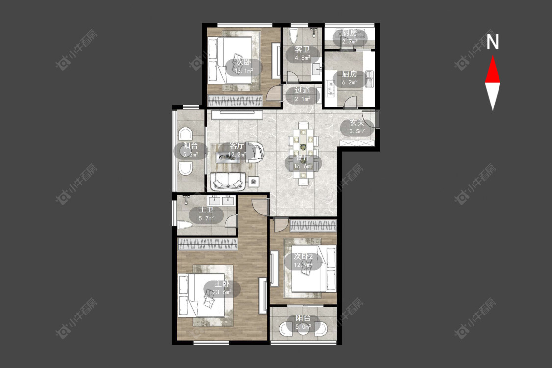 聚通豪庭房源户型图 常州聚通豪庭在售二手房源户型图_小牛看房