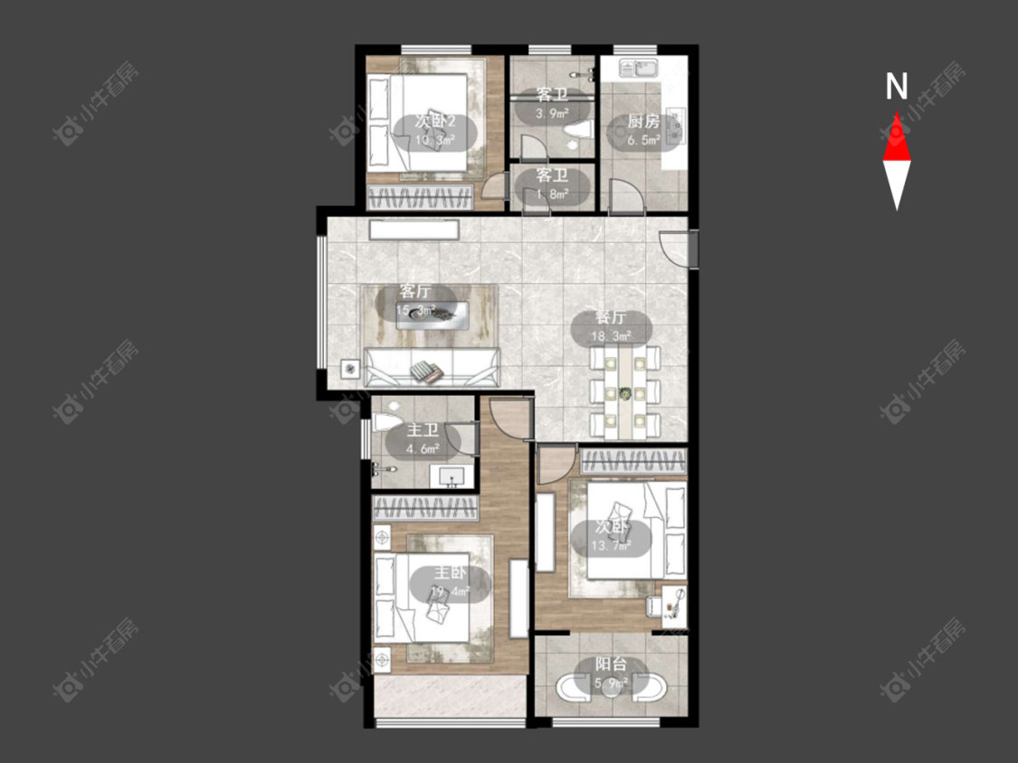 常州安家苑三期在售二手房源户型图_小牛看房