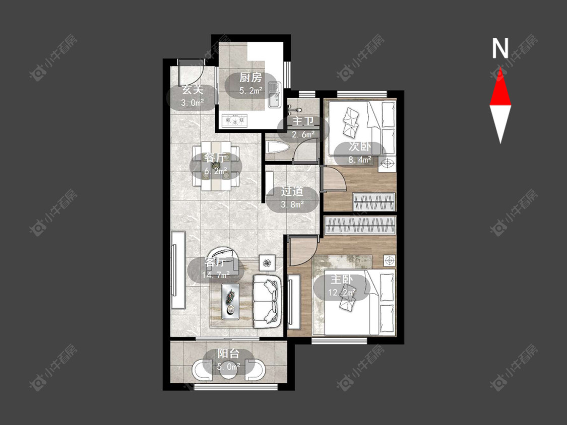 常州新尚嘉园在售二手房源户型图_小牛看房