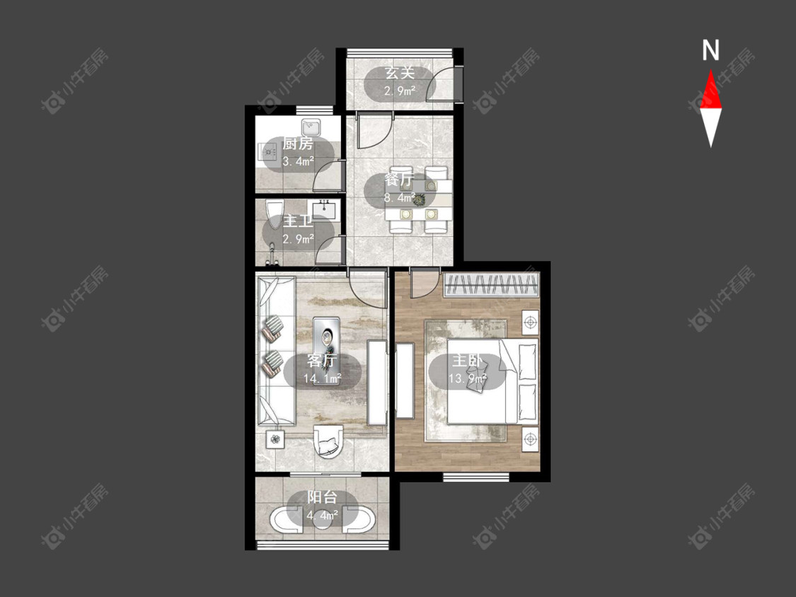 清潭五村房源户型图 常州清潭五村在售二手房源户型图_小牛看房