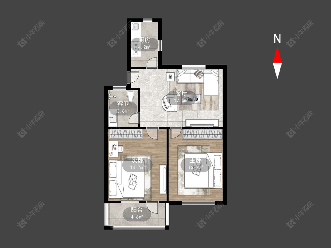 常州北环新村在售二手房源户型图_小牛看房