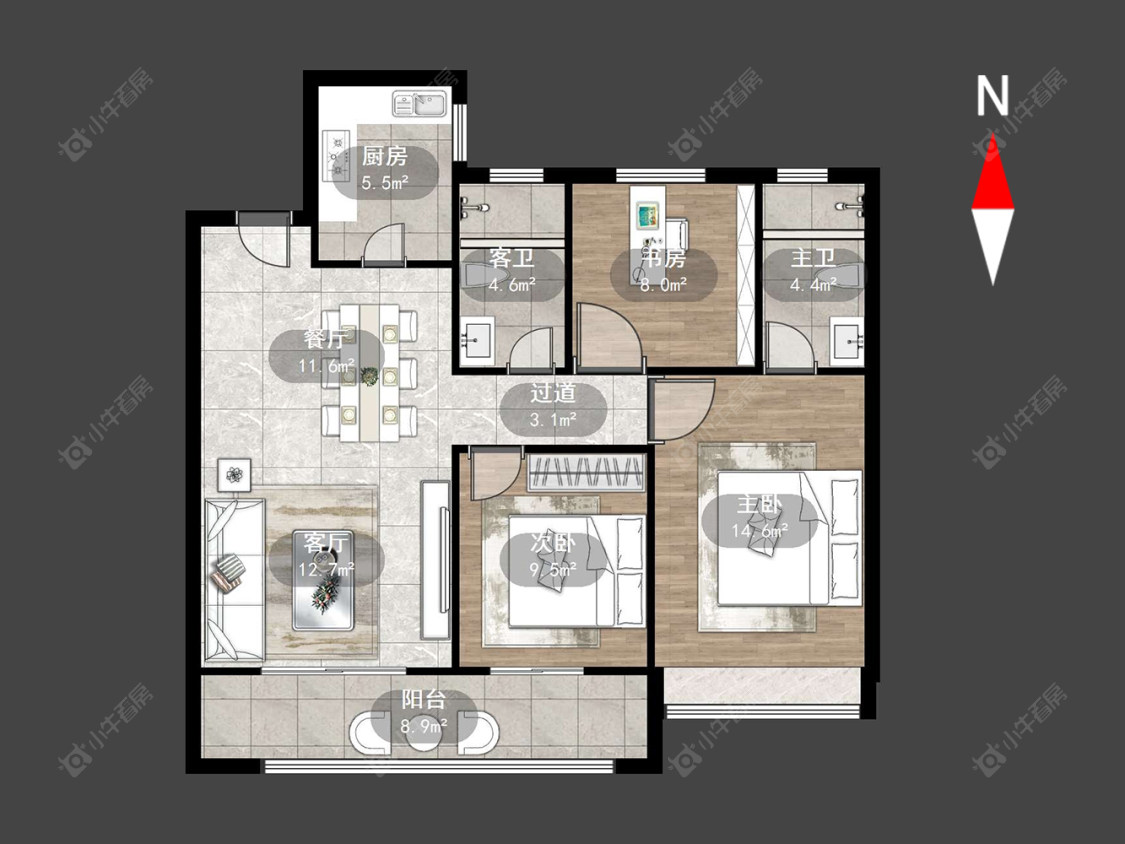 常州津德嘉苑在售二手房源户型图_小牛看房