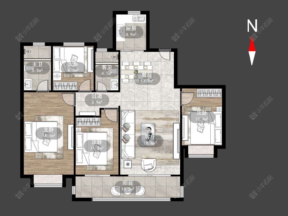 常州中海铂悦公馆在售二手房源户型图_小牛看房