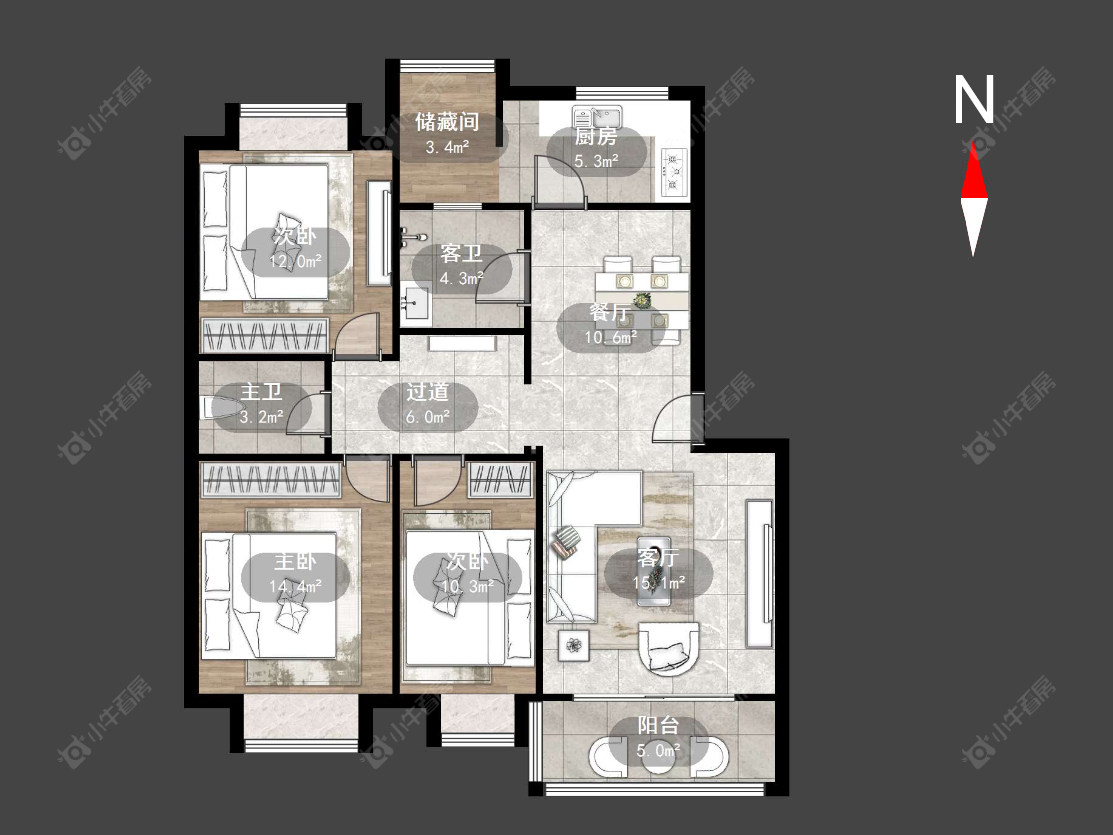 常州东方花园在售二手房源户型图_小牛看房