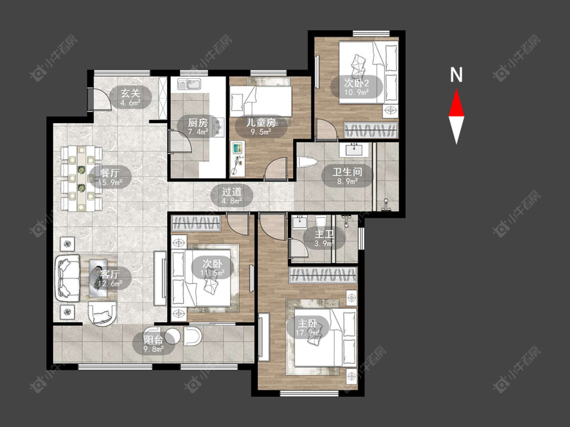 常州绿都万和城六区在售二手房源户型图_小牛看房