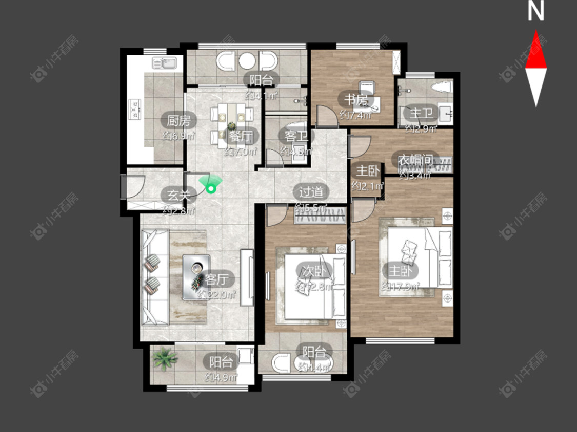 常州创新花园在售二手房源户型图_小牛看房