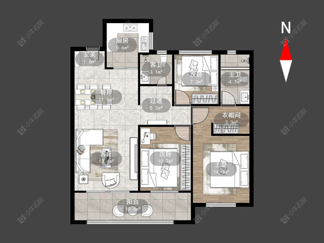 新城郡未来房源户型图 常州新城郡未来在售二手房源户型图_小牛看房