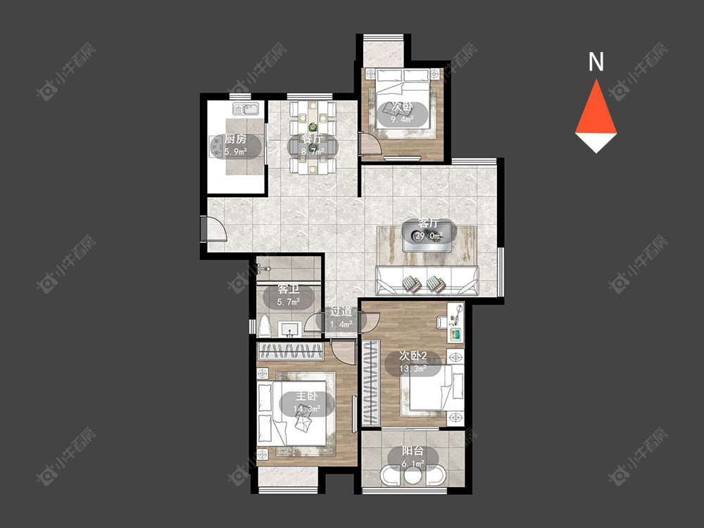 新城南都花海房源户型图 常州新城南都花海在售二手房源户型图_小牛看房