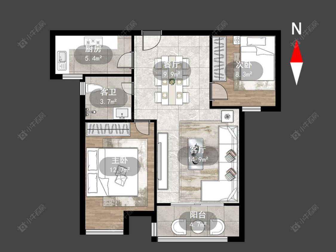 常州花溪兰庭在售二手房源户型图_小牛看房