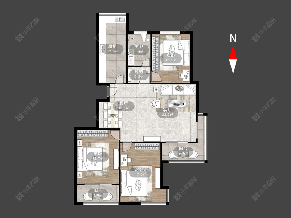 常州滨江明珠城东区在售二手房源户型图_小牛看房