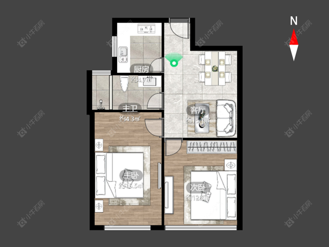 长宇棕榈湾房源户型图 常州长宇棕榈湾在售二手房源户型图_小牛看房