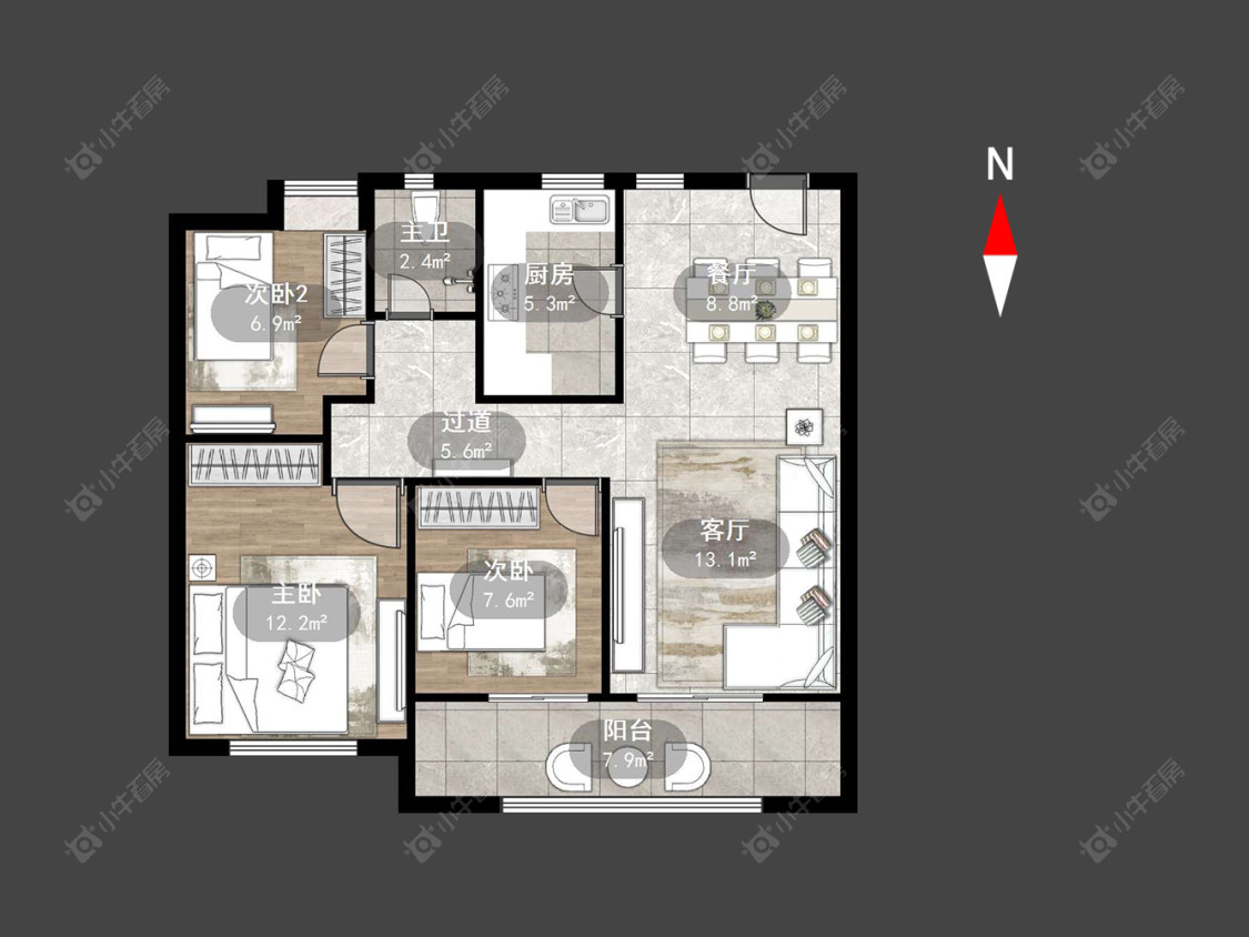 光明当代拾光里房源户型图 常州光明当代拾光里在售二手房源户型图_小牛看房