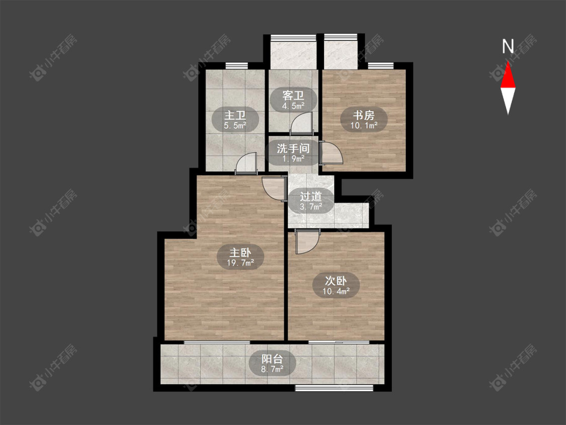 常州牡丹三江公馆在售二手房源户型图_小牛看房